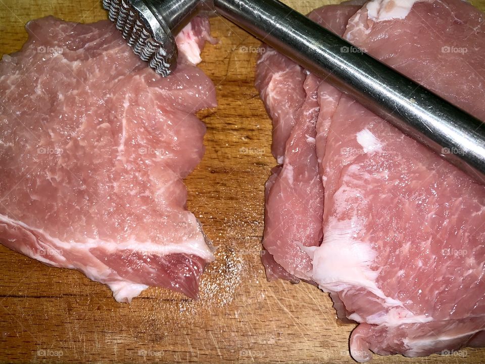 fresh pork for appetizing steaks