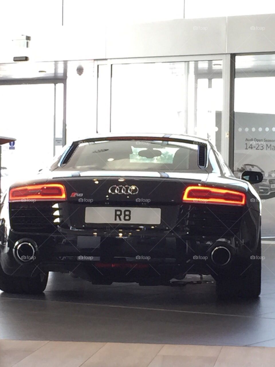 R8 Audi in showroom