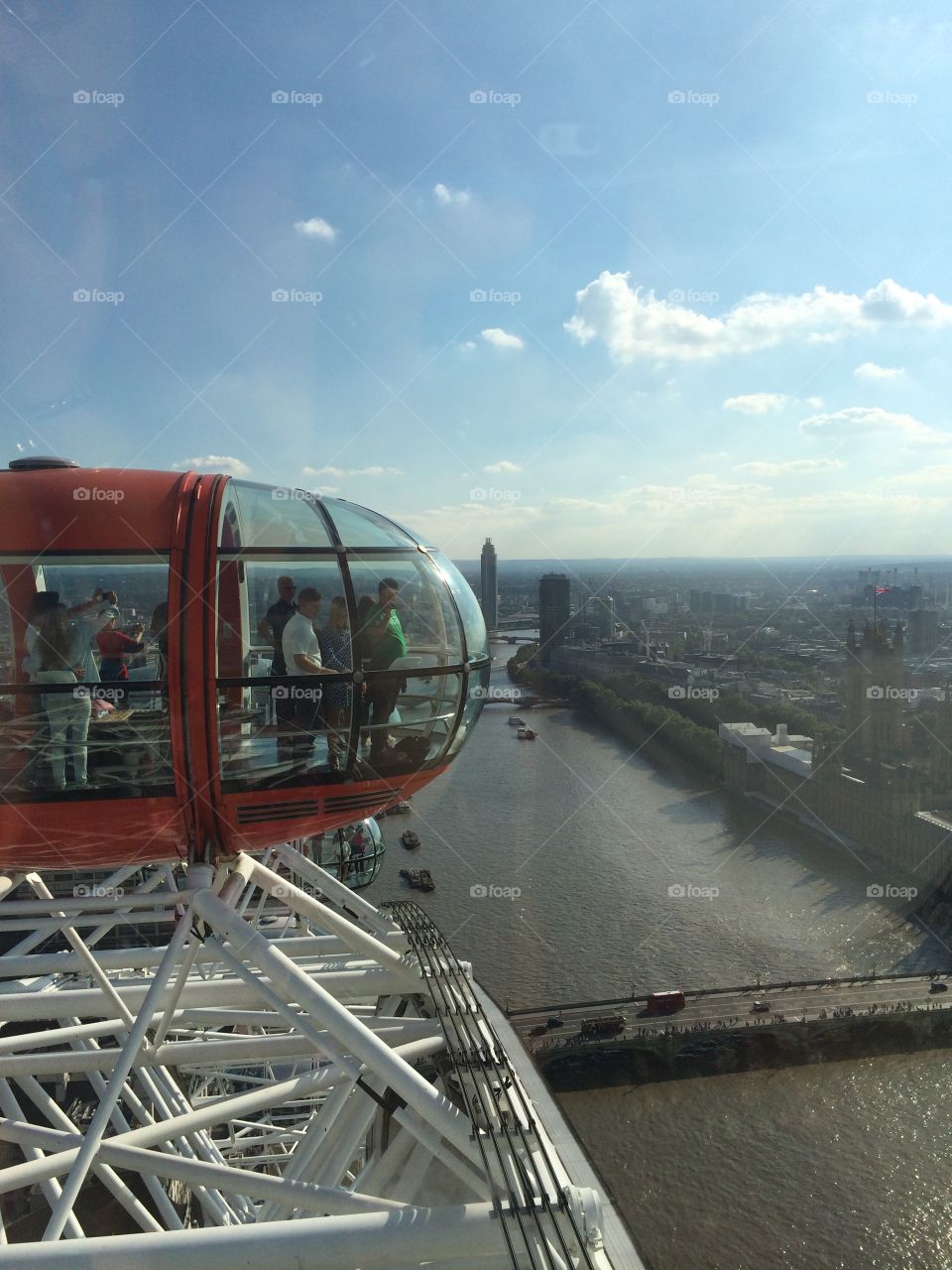 On top of the London Eye 