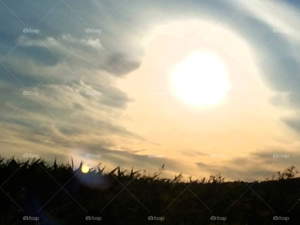 Driving the Back Roads and enjoying everything around us.  sunset and the clouds