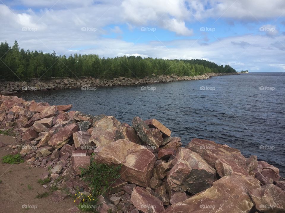 Stones and Lake