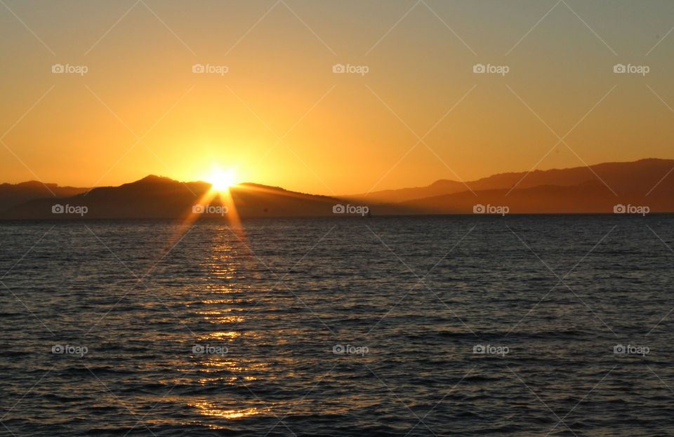 Sunset, Dawn, Water, Sun, Evening