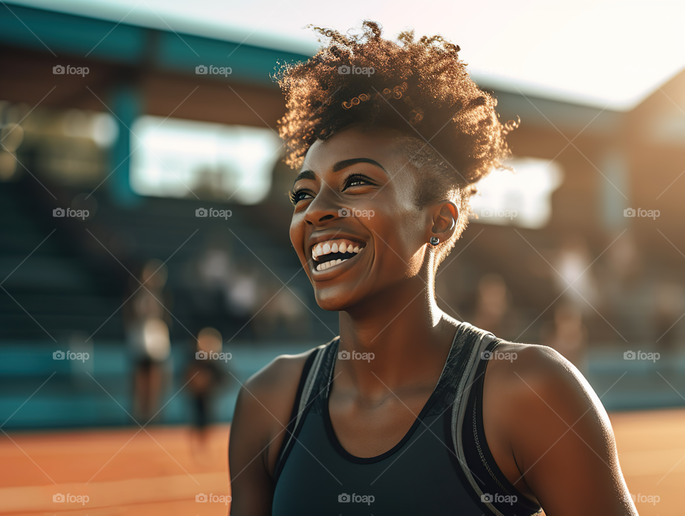 young woman at a sports court