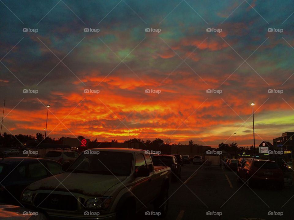 Sunset parking lot 