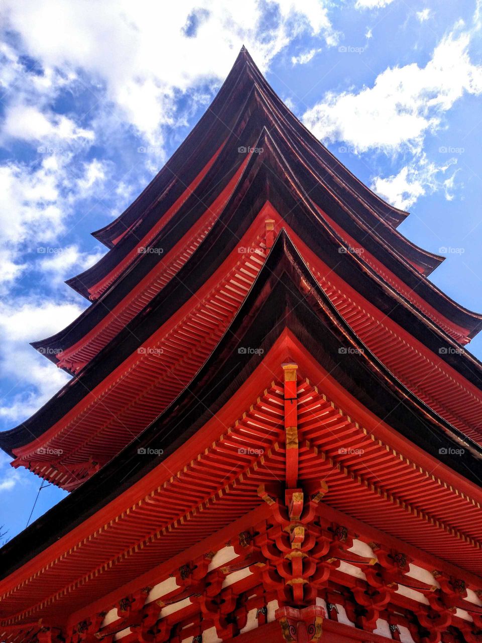 Red Pagoda in Japan