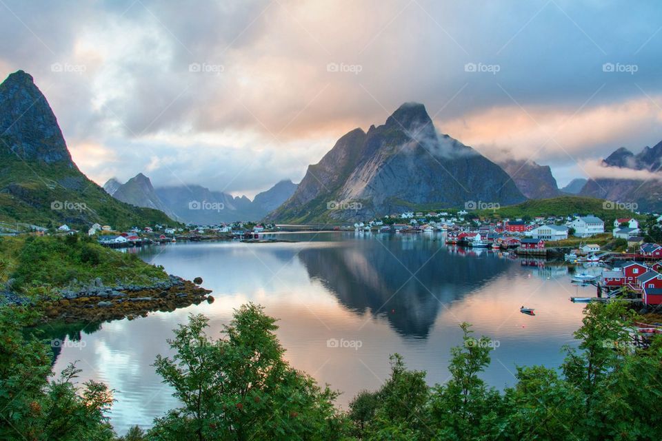 Sunset over the lofotens