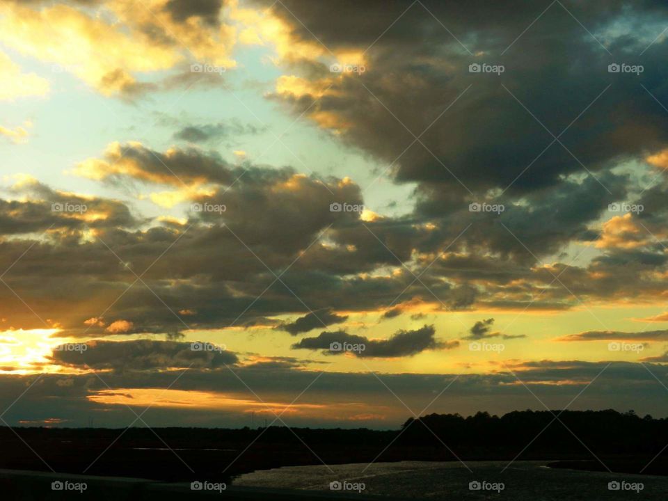 sunset and clouds