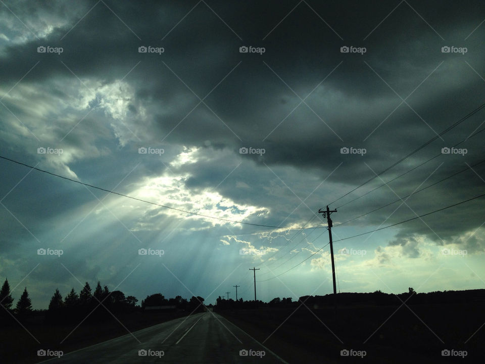 sky light dark clouds by somebeach