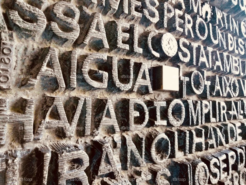 The writings in Sagrada Famiglia