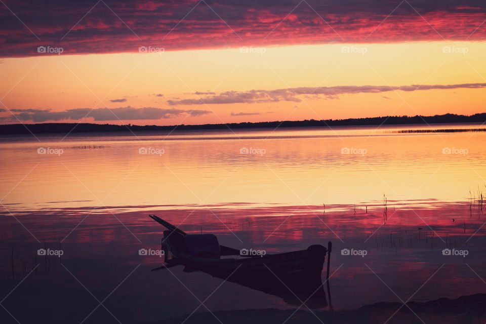 Magic sunset on the lake (Braslav, Belarus)