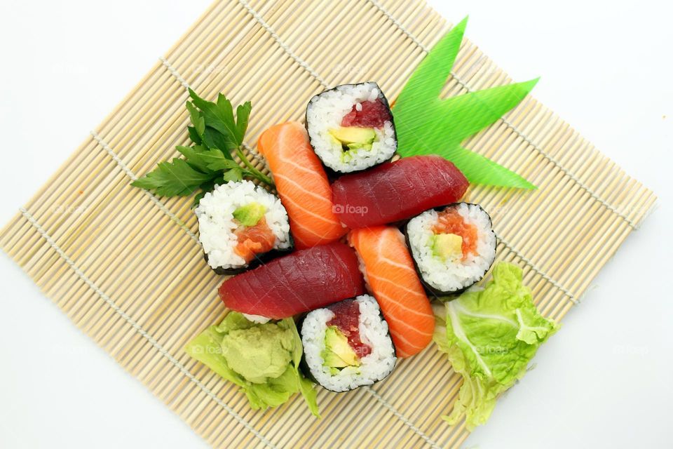 Delicious Japanese sea food sushi meals