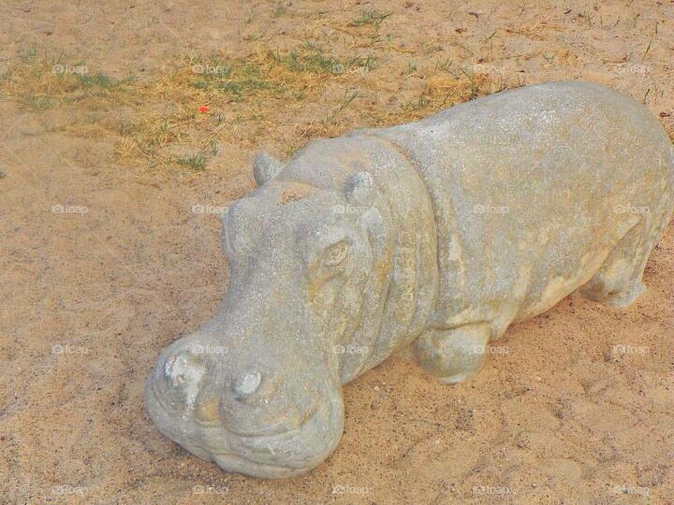 Stone hippo