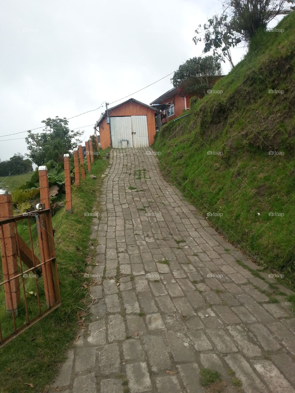 rock entrance in mountain house