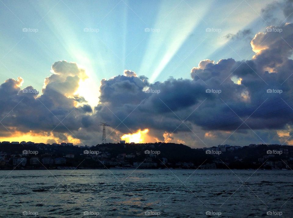 Sunset over Santorini