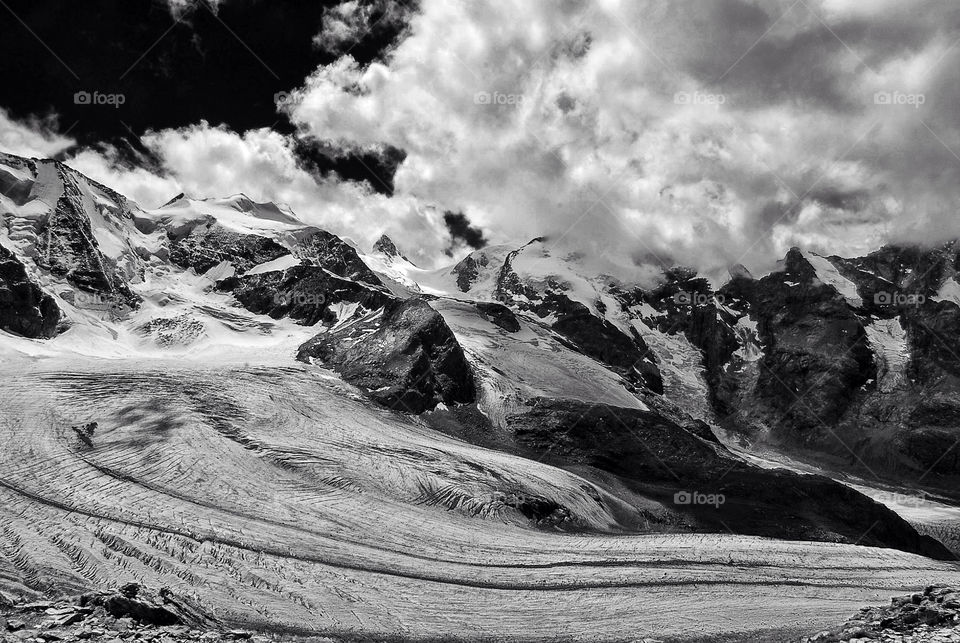 sky clouds glacier montains by lguarini