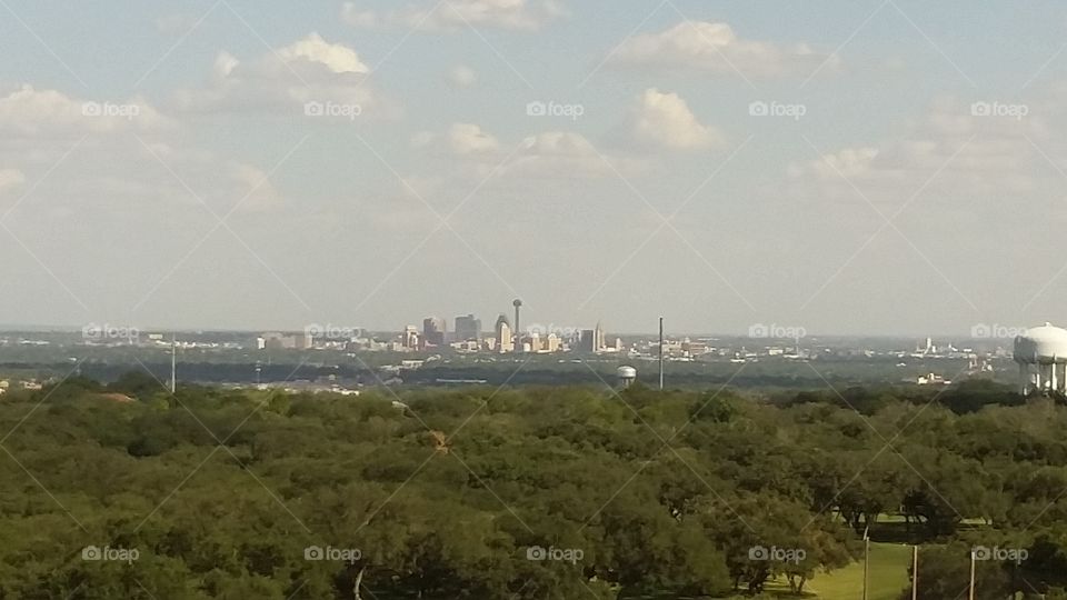 A View of San Antonio Texas. Shot from north of downtown San Antonio Texas
