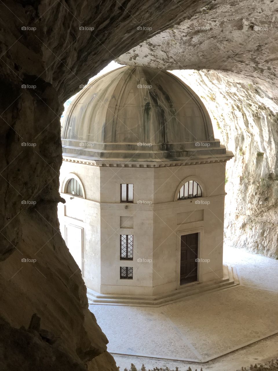 Valadier temple, Genga, Marche region, Italy