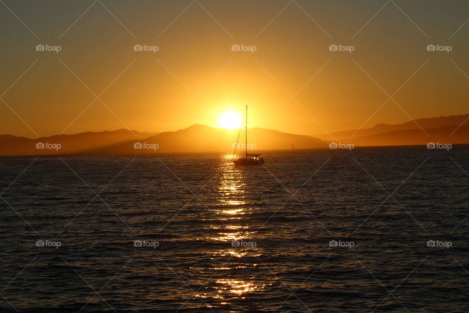 Sunset, Dawn, Water, Sea, Ocean