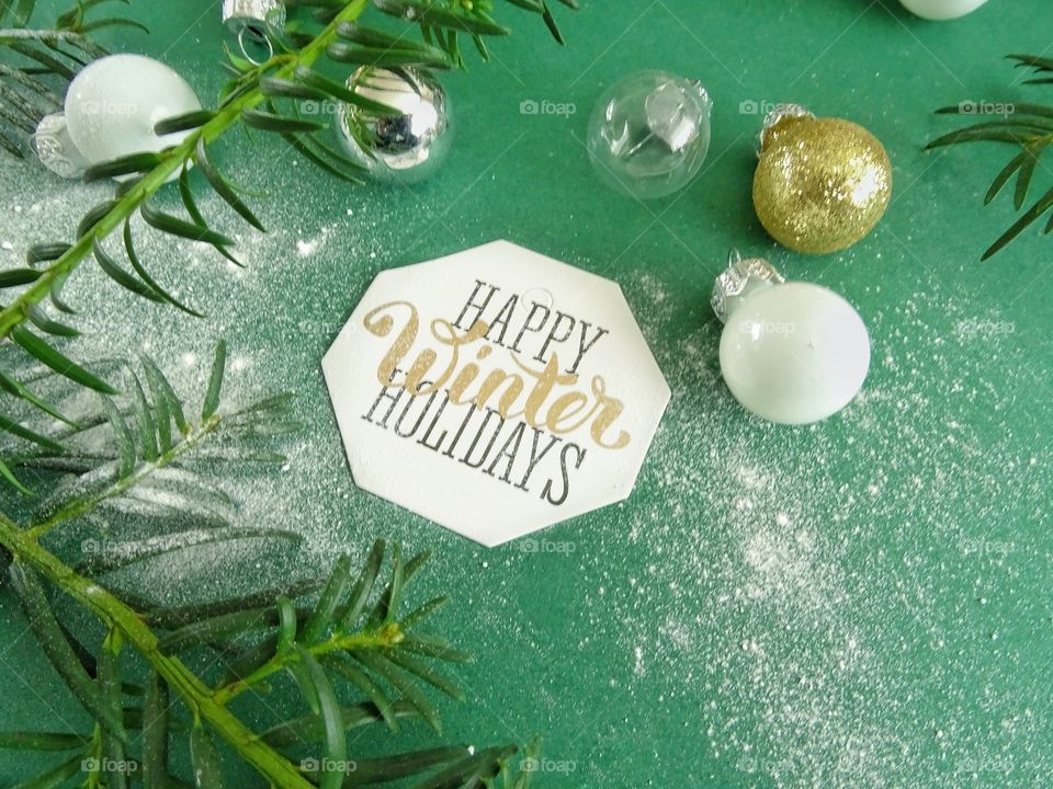 Christmas decoration with gift tag