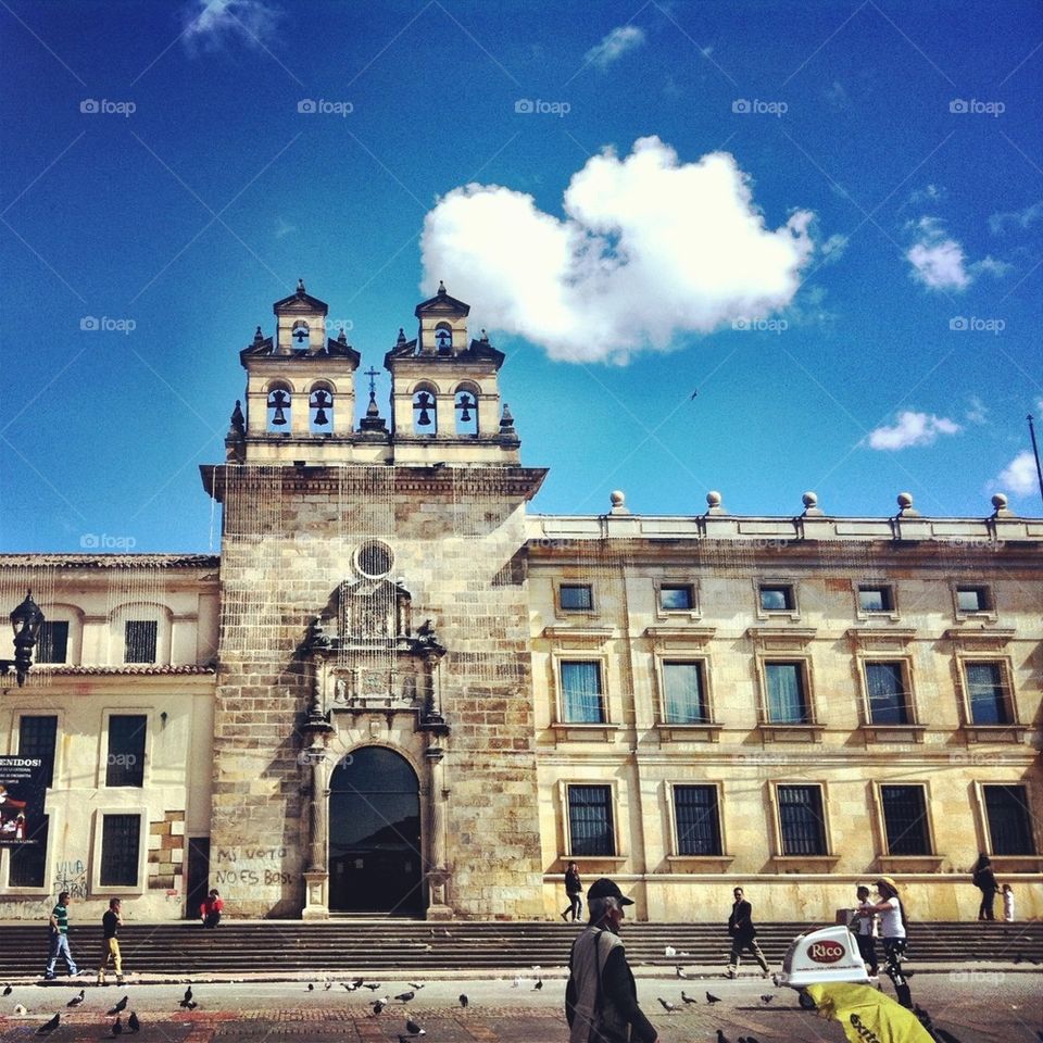 Bolivar square in Bogota