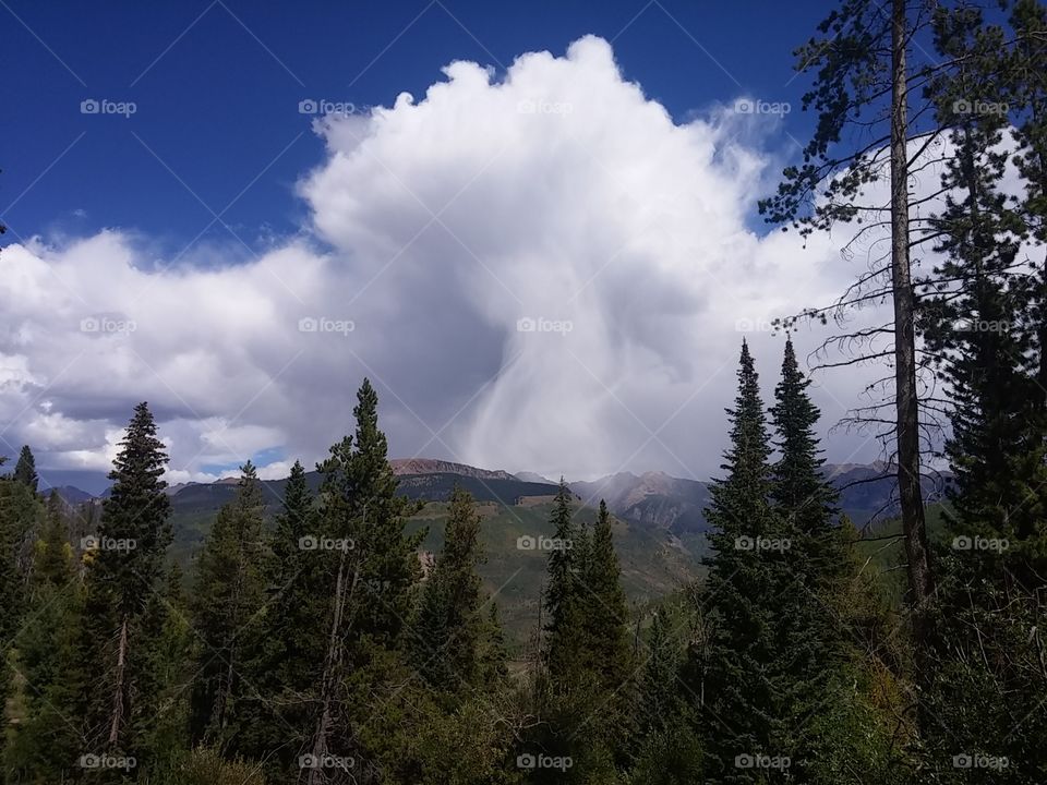 Snow storm in Summer