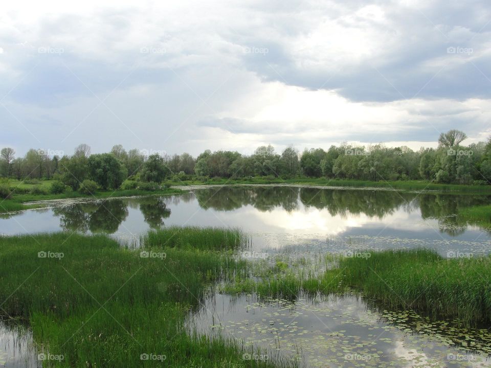 Река перед дождем