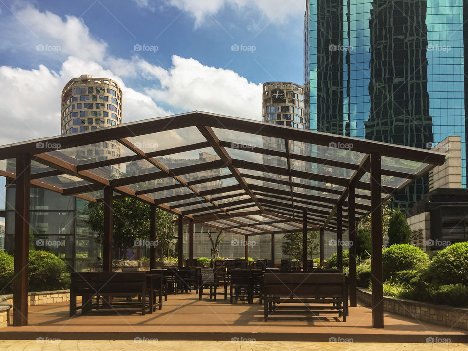 Beautiful view of buildings snd skyscrapers in Shanghai, China