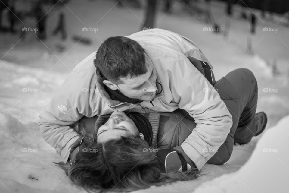 Couple in the snow