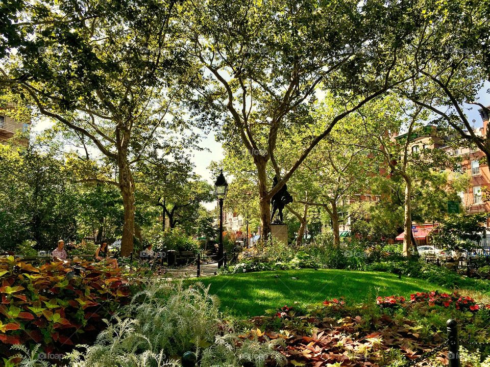 Public park in Manhattan, New york city