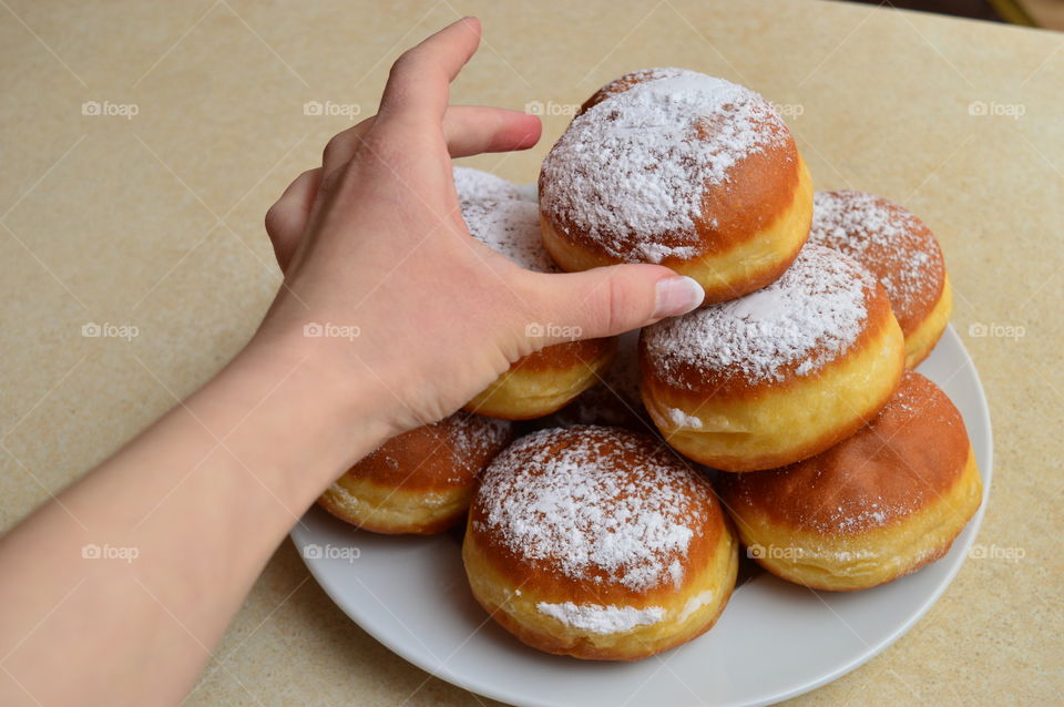 holding food