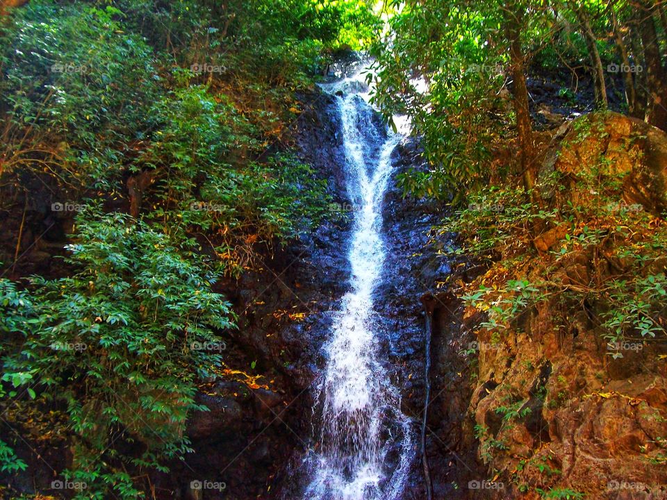 Waterfall,nature,landscape,water,trees,foliage,green,stones,rocks,colorful,autumn