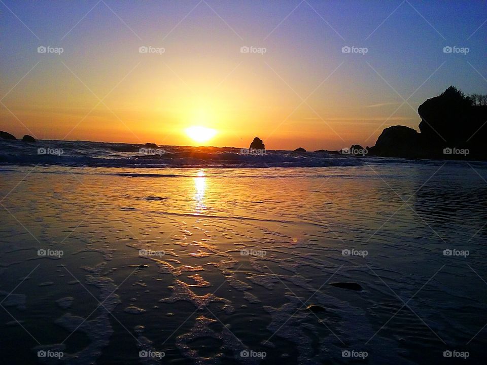 Oregon coast sunset
