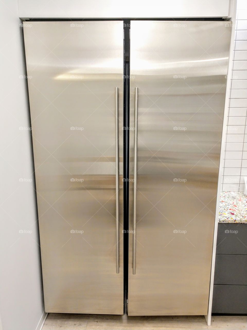 2-door stainless steel refrigerator