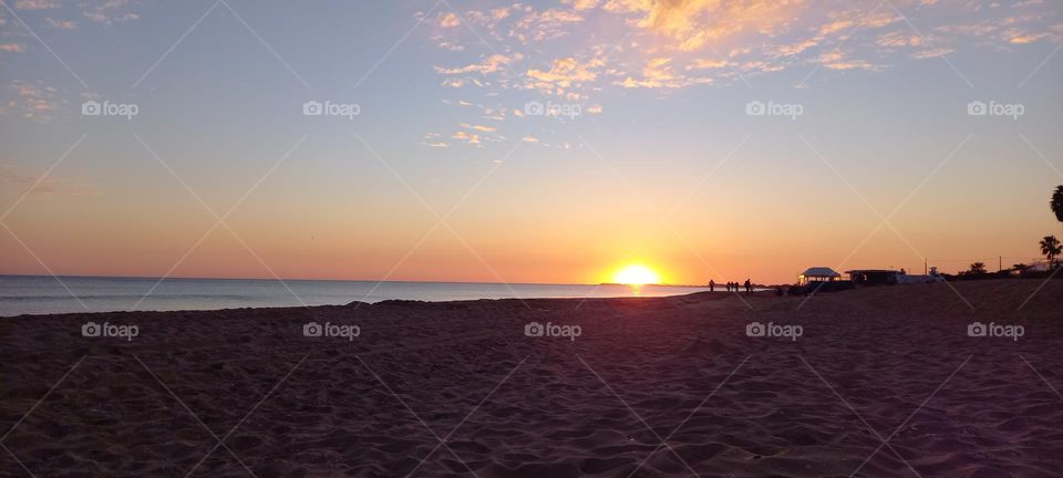 Atardecer playa