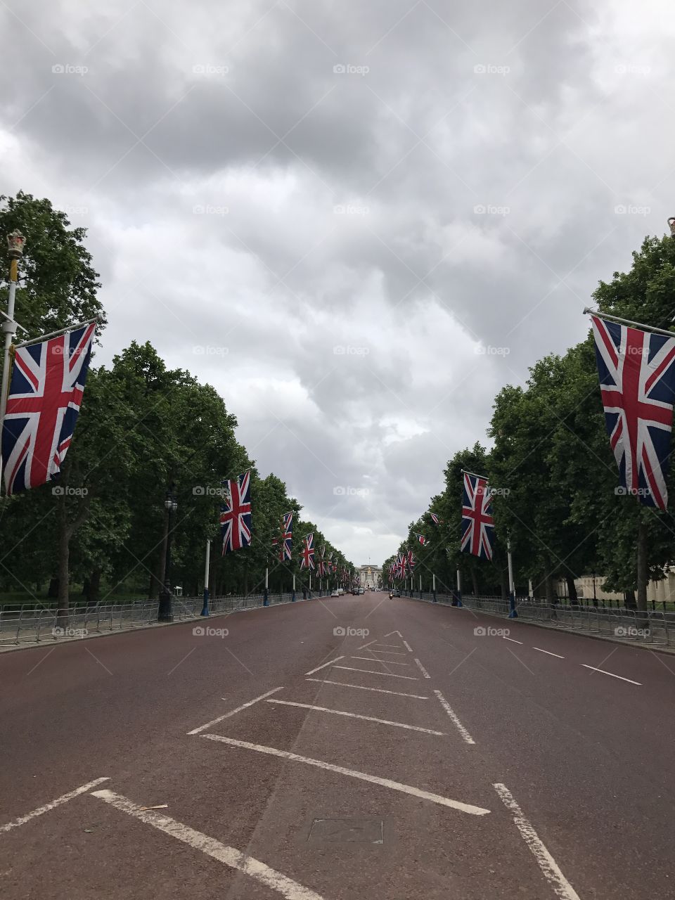 On the road to Buckingham palace. 
