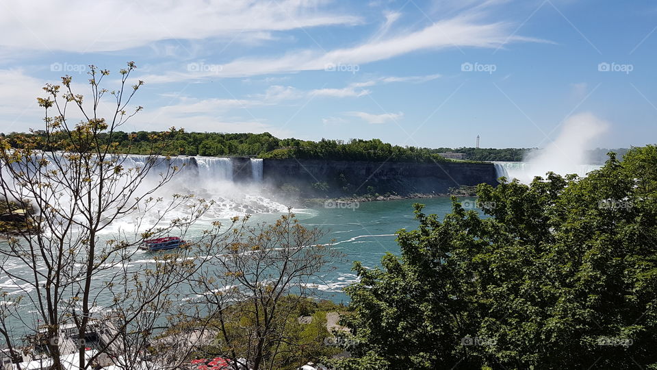 Niagara falls from the Canadian side