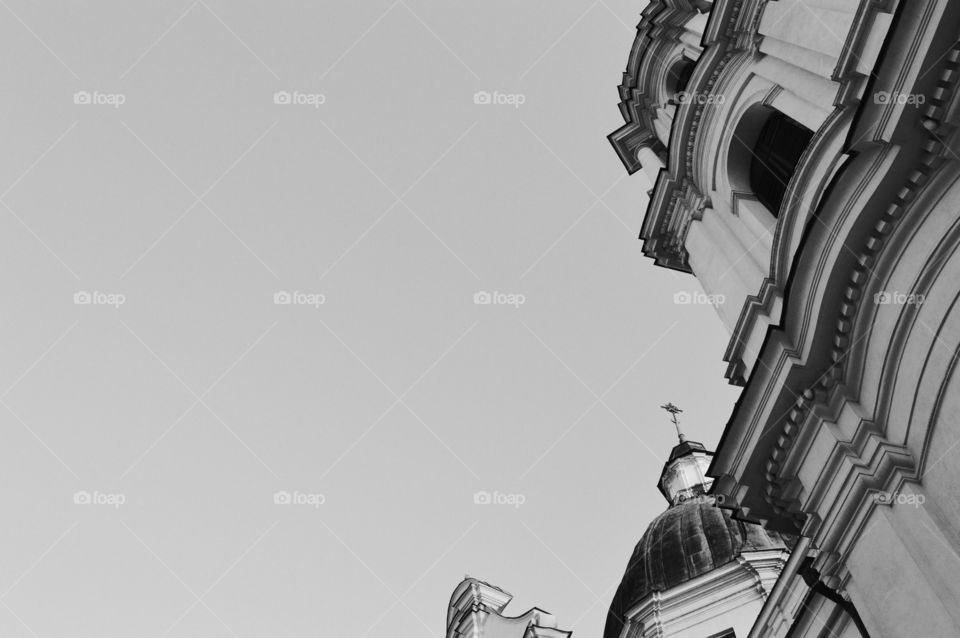 black and white architecture