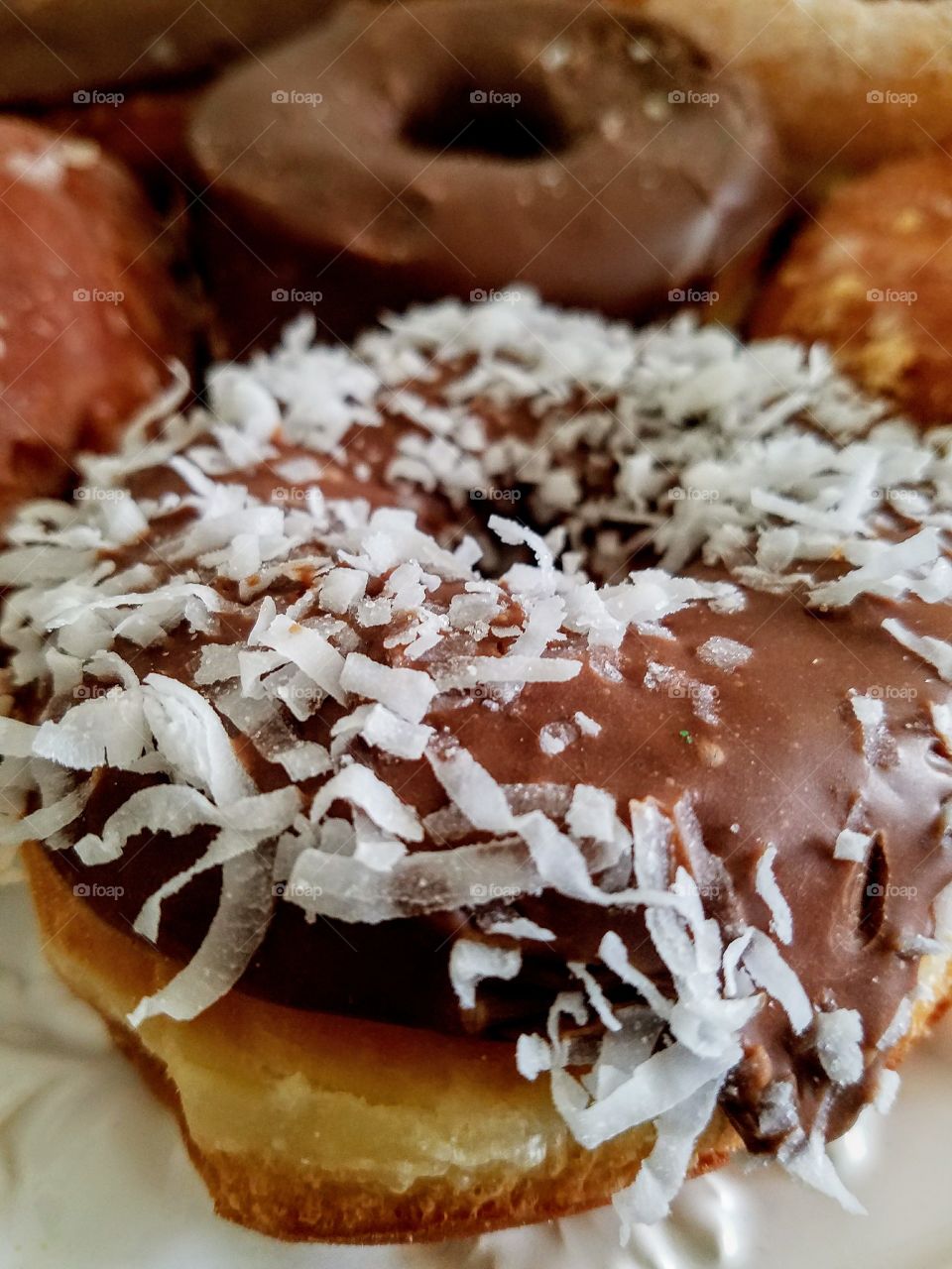 Chocolate Coconut Donuts