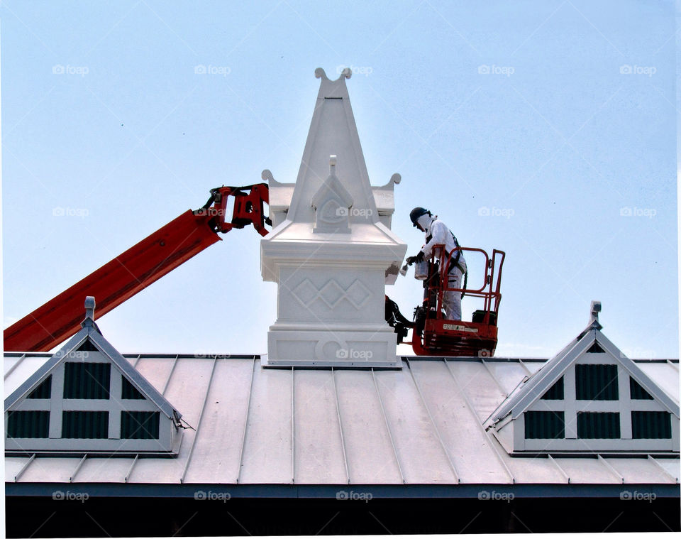 building lift tower painter by landon