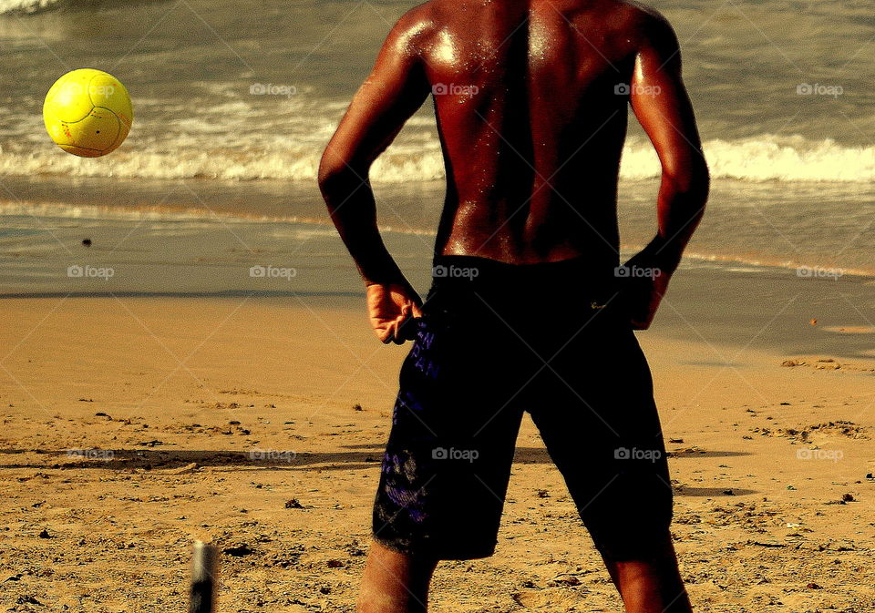 beach soccer in the summer of Bahia