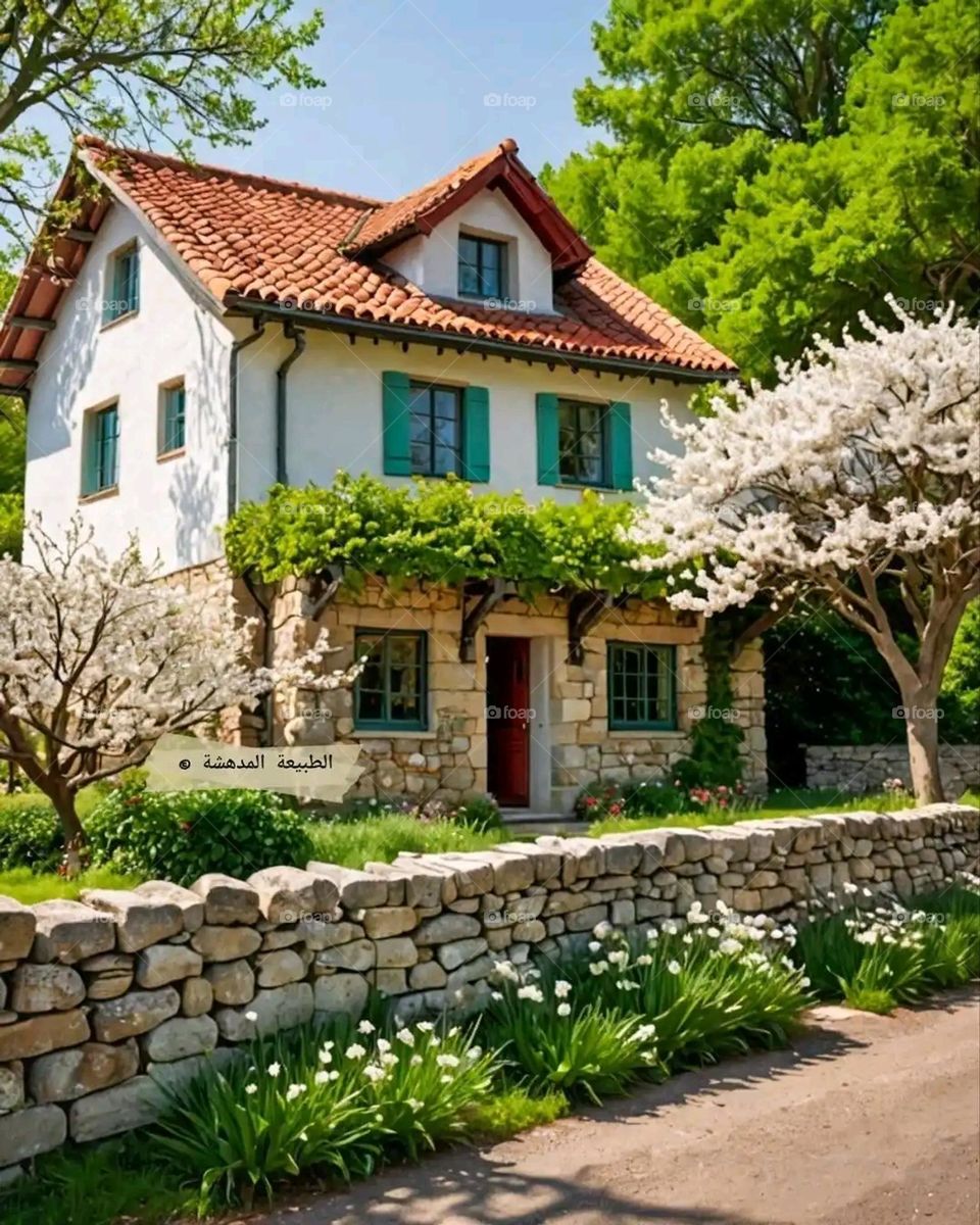 Glory be to God, the magnificent and picturesque view and the natural green trees are a view that is nothing more wonderful than it