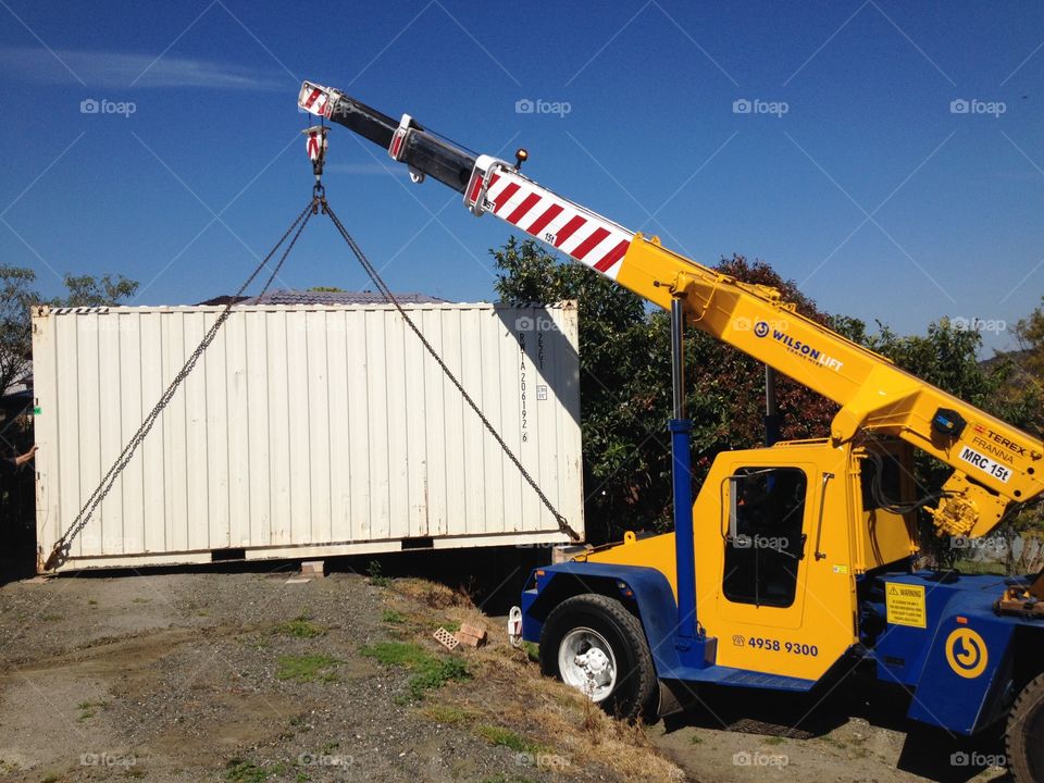 Shipping container crane