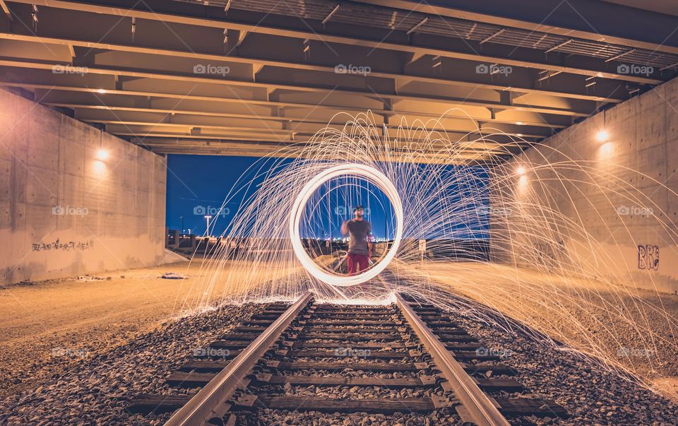 Steel wool on train tracks 