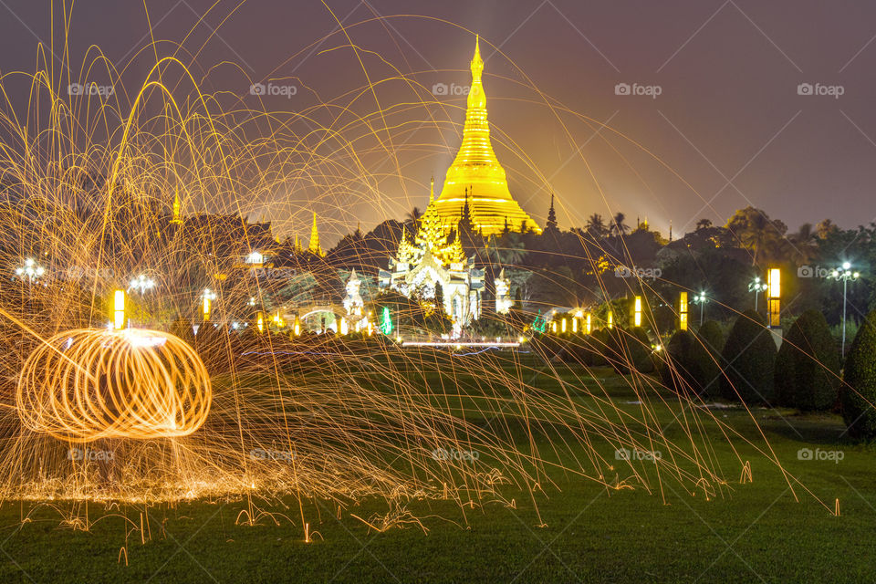 Shwedagon Pagoda, Yangon, Myanmar.