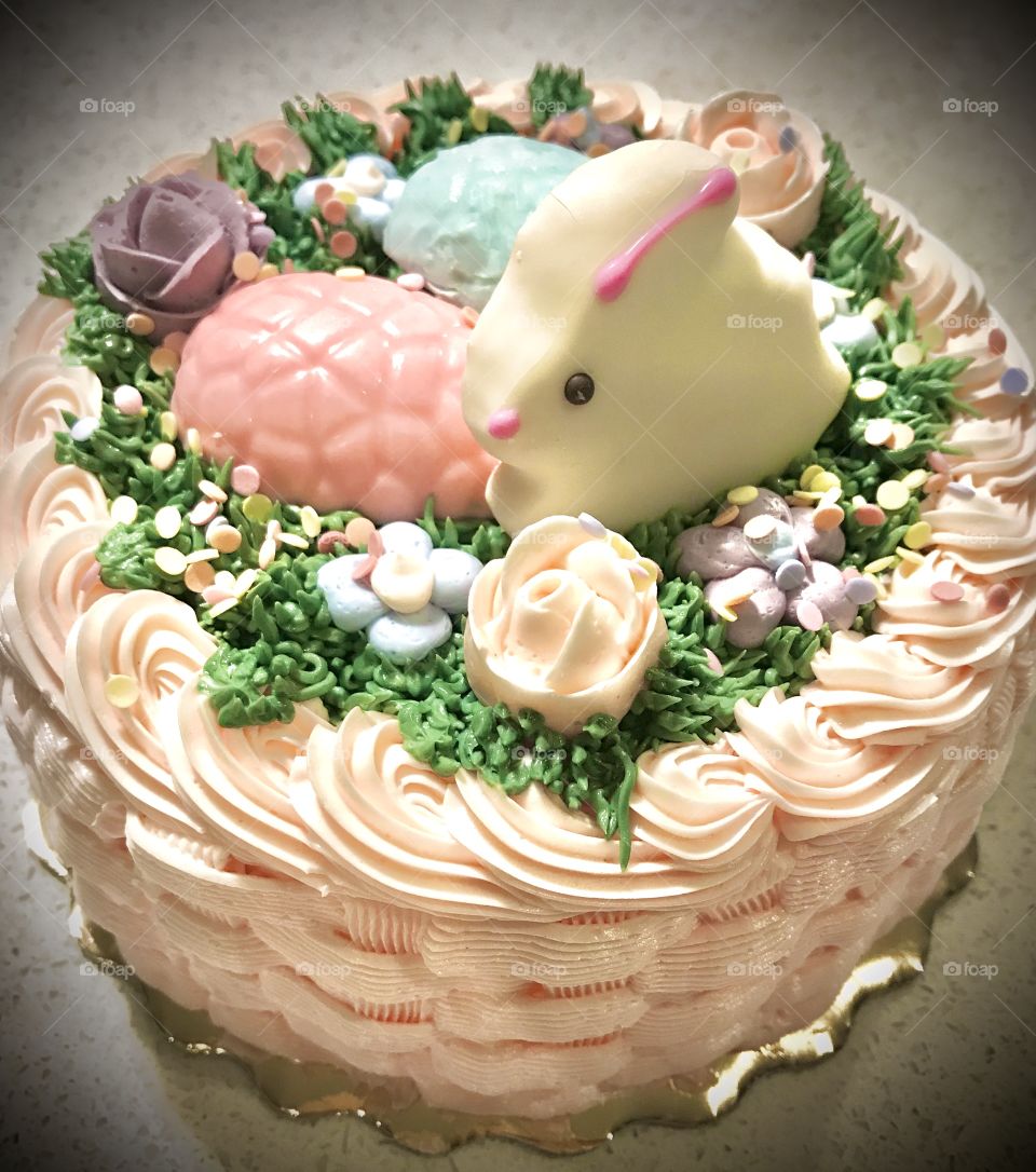 Easter bunny cake to celebrate spring 