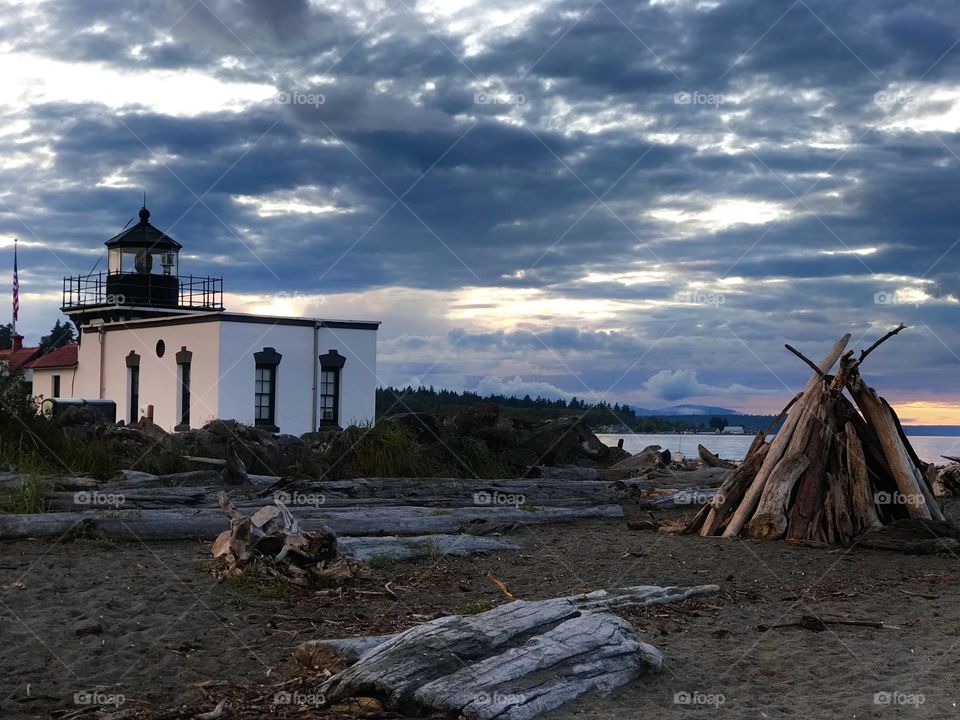 Point No Point Lighthouse Beach Washington State