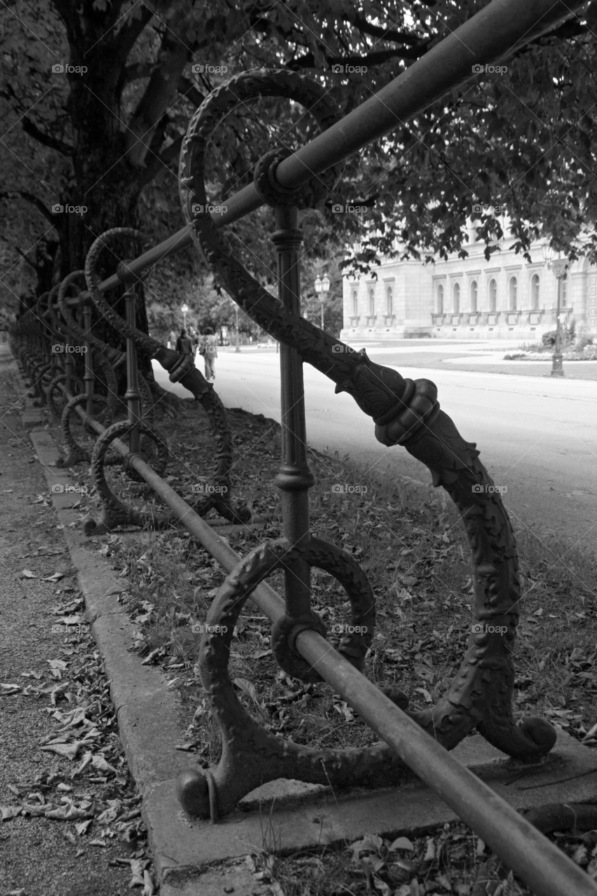 S S S S railing. Railing of Munich