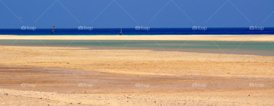 View of sea at Fuerteventura island