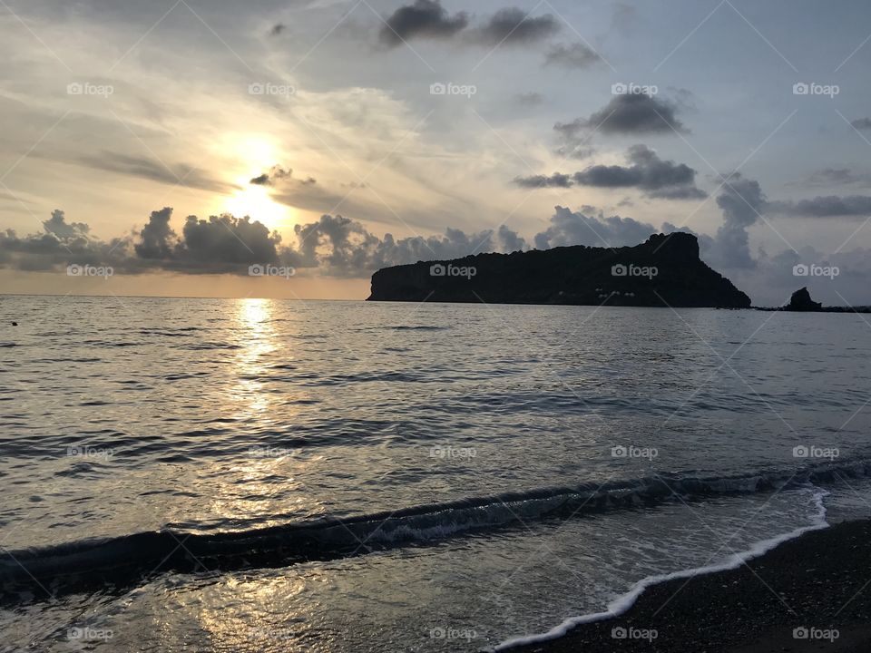 Sunset on the beach - Calabria, South Italy 