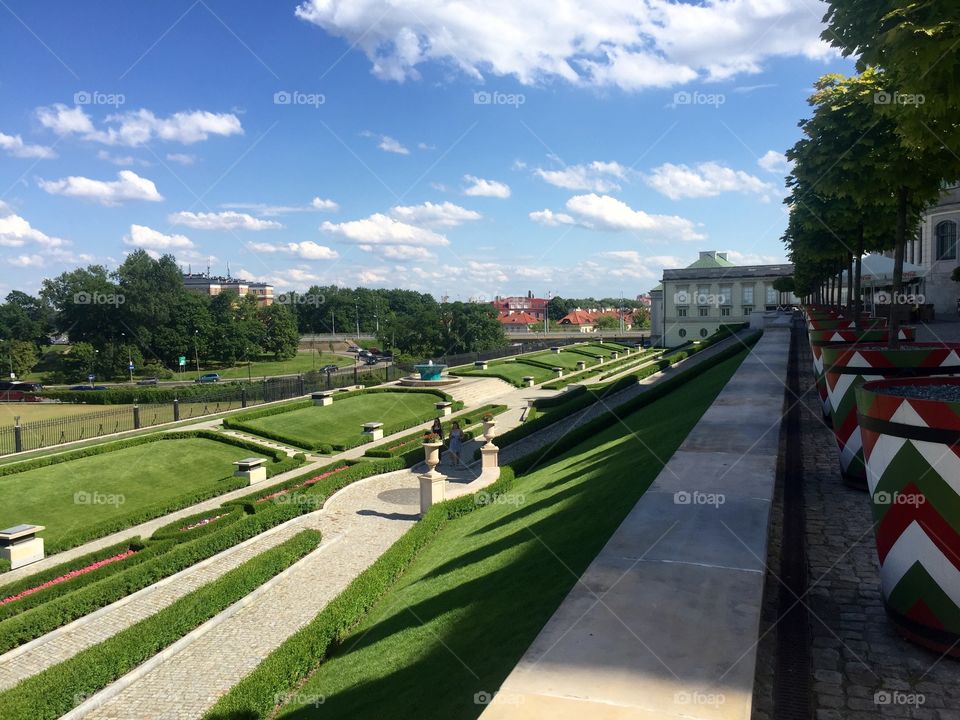 Krakow Castle inside garden